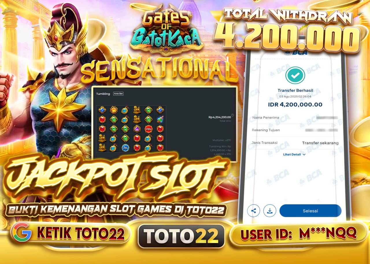 M***NQQ JACKPOT SLOT GATES OF GATOT KACA Rp.4.200.000 - LUNAS