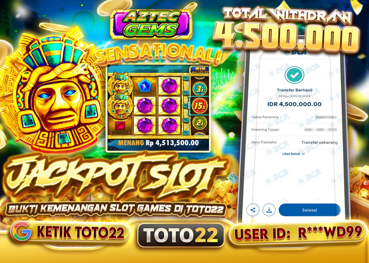 R***WD99 JACKPOT SLOT AZTEC GEMS Rp.4.500.000 - LUNAS