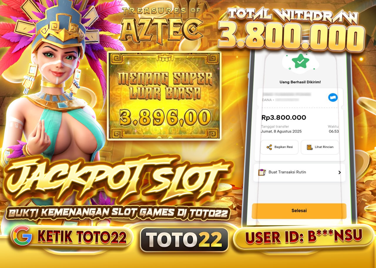 T***NTINO JACKPOT TREASURE OF AZTEC Rp.3.800.000 - LUNAS