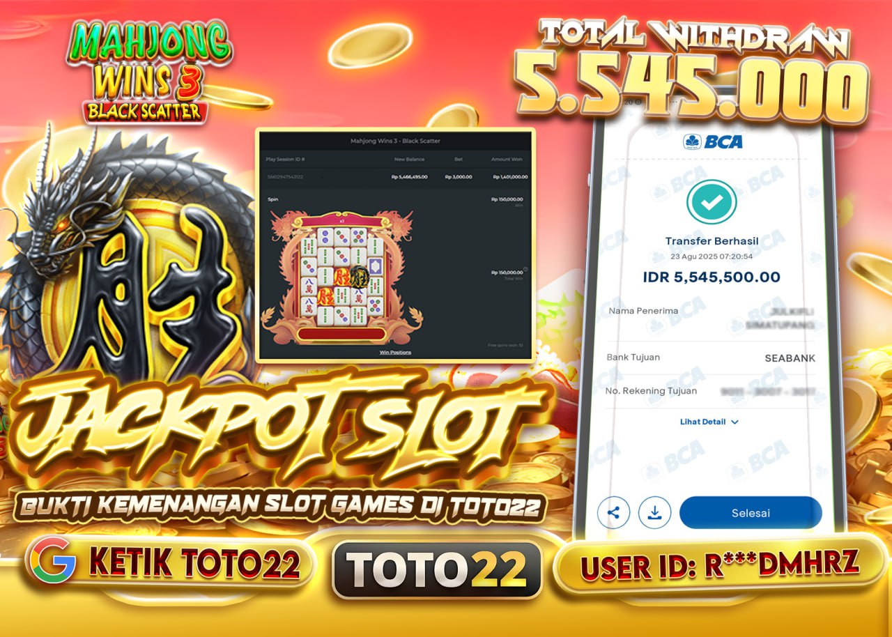 R***DMHRZ JACKPOT MAHJONG WINS 3 Rp.5.545.000 - LUNAS