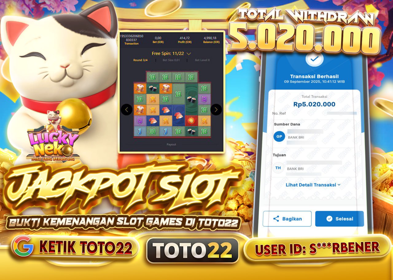 S***RBENER JACKPOT LUCKY NEKO Rp 5.020.000 - LUNAS