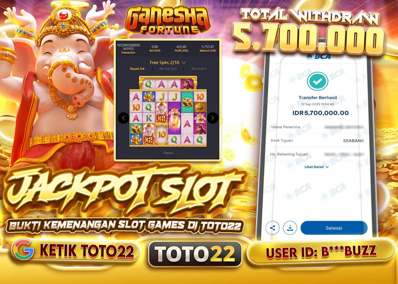 B***BUZZ JACKPOT GANESHA FORTUNE Rp 5.700.000 - LUNAS